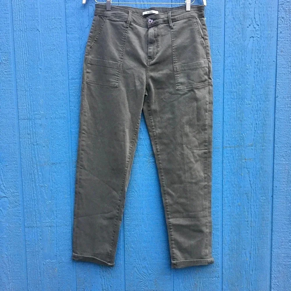 NEW Sam Edelman Women's Size 12 Green The Cargo Ankle Pants - Picture 2 of 5